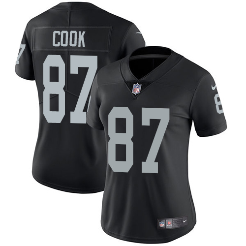 Nike Raiders #87 Jared Cook Black Team Color Women's Stitched NFL Vapor Untouchable Limited Jersey